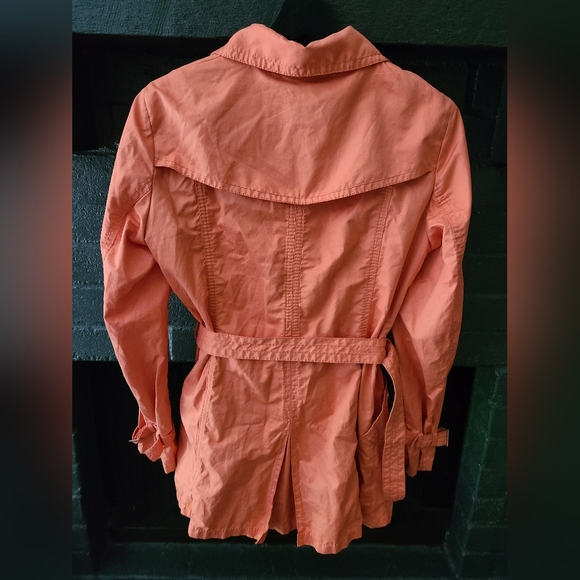Marc Aurel Womens Orange button up belted coat size 38 - Picture 3 of 4